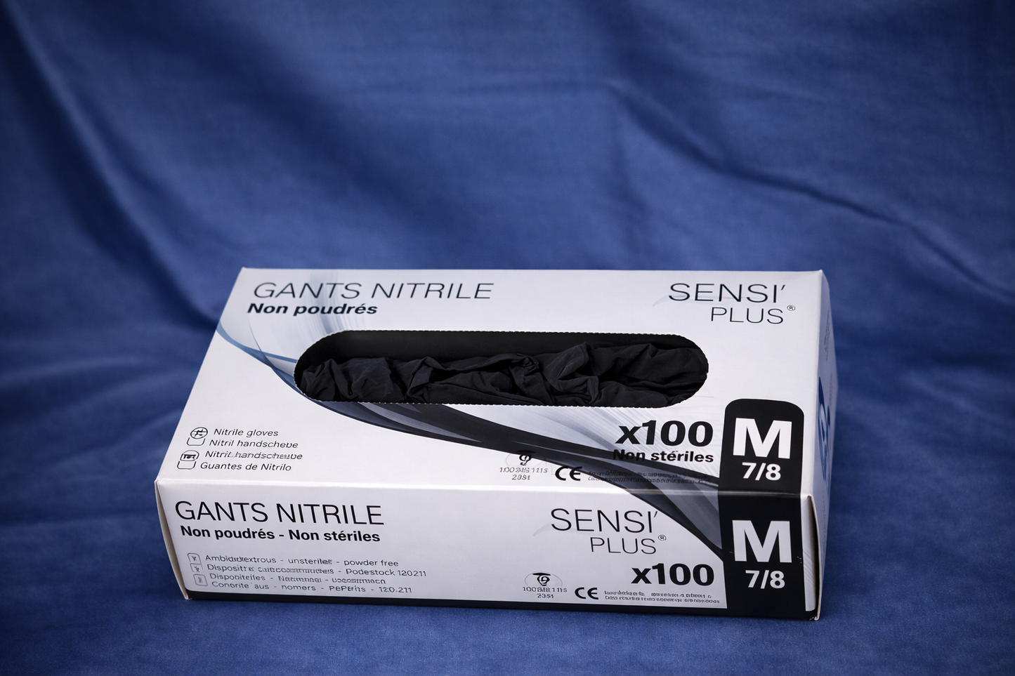 Gant d'Examen Nitrile Non Poudrés Sensi'Plus Noir