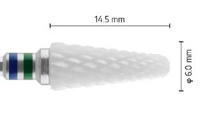 Lot de 2 - Fraise Céramique Cône 6.00mm