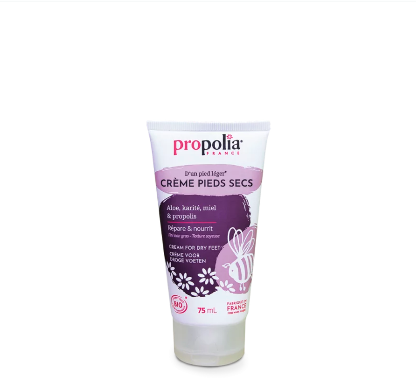 Crème pieds réparatrice Bio Miel, Propolis, Karité & Lavande
