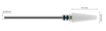 Lot de 2 - Fraise Céramique Cône 6.00mm